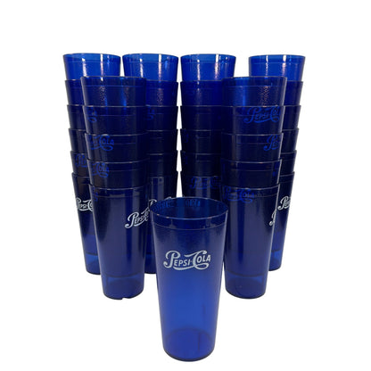 Lot of 35 Pepsi-Cola Blue Plastic Tumblers Carlisle 5224 Approx 7in