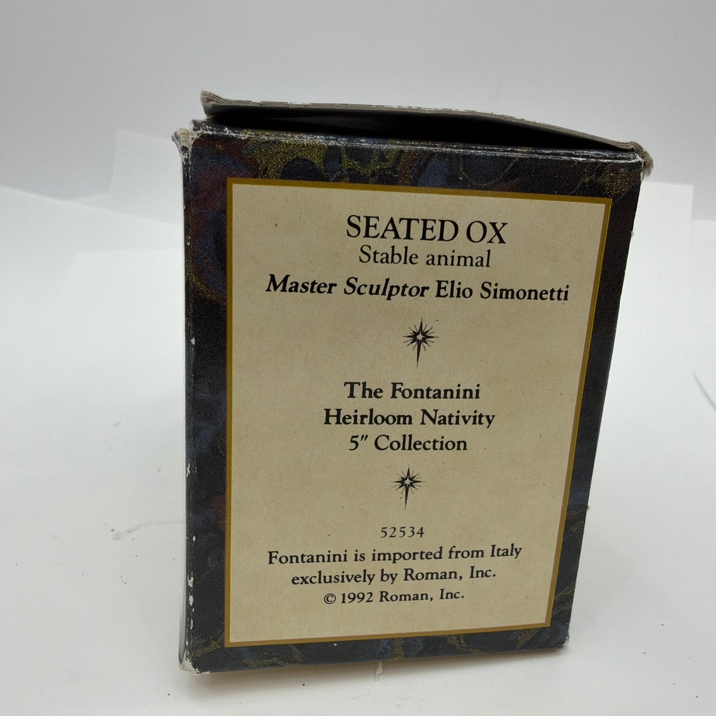 Fontanini Seated Ox Nativity Figure 5 Inch 52534 With Box