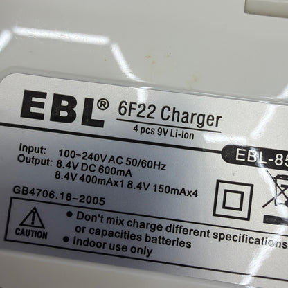 EBL 6F22 4-Slot 9V Li-ion Battery Charger