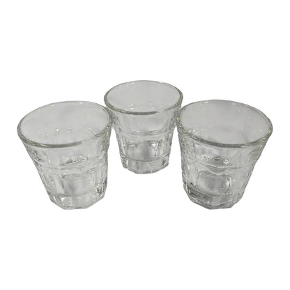 IKEA Clear Faceted Glass Tumblers Set of 3
