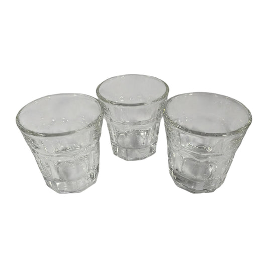 IKEA Clear Faceted Glass Tumblers Set of 3