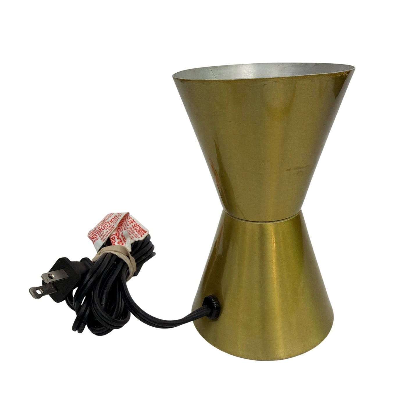 Motion & Glitter Gold Metal Lava Lamp Base 3.5 in Diameter Tested