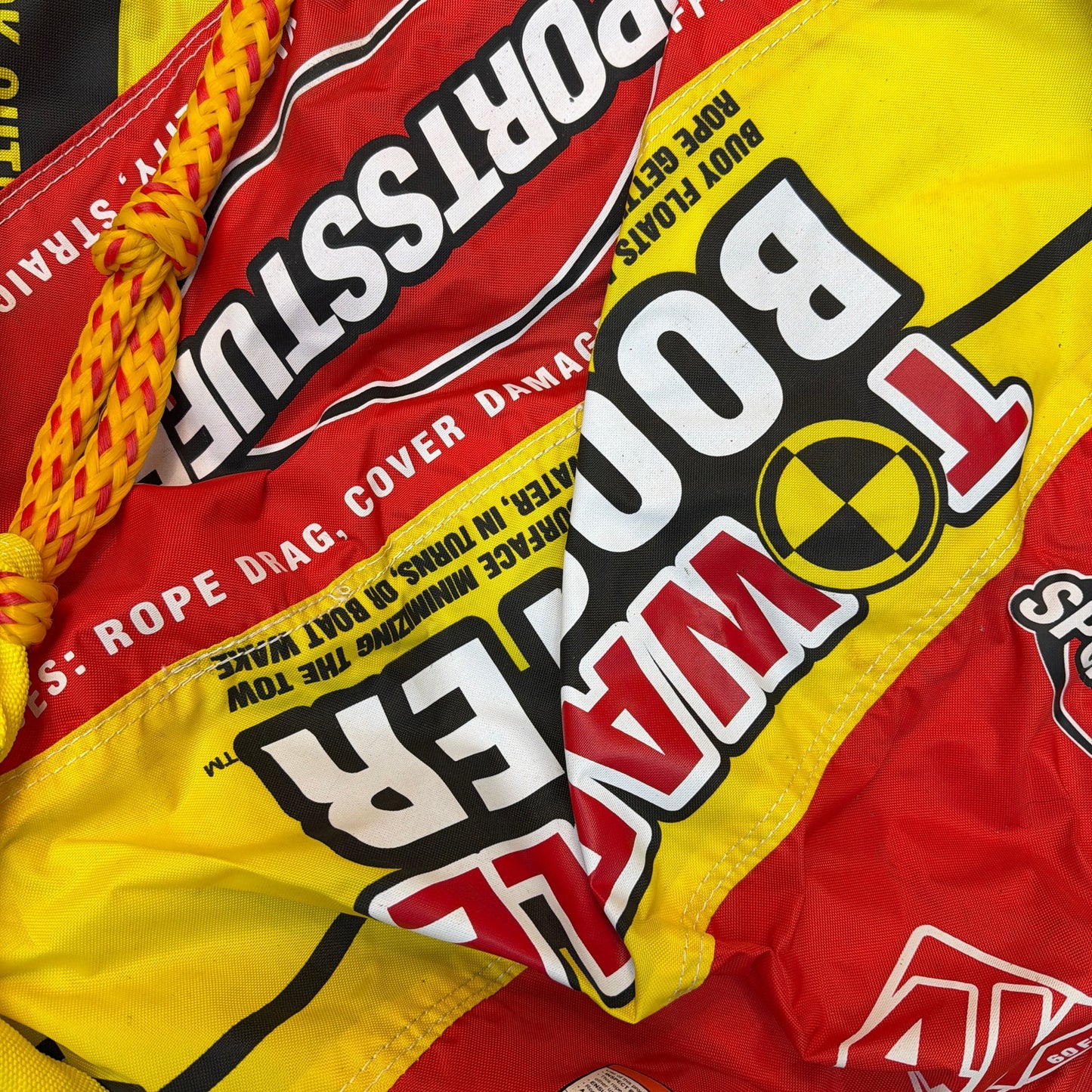 Sportsstuff Towable Boat Tube With 60 Ft Rope Red Yellow
