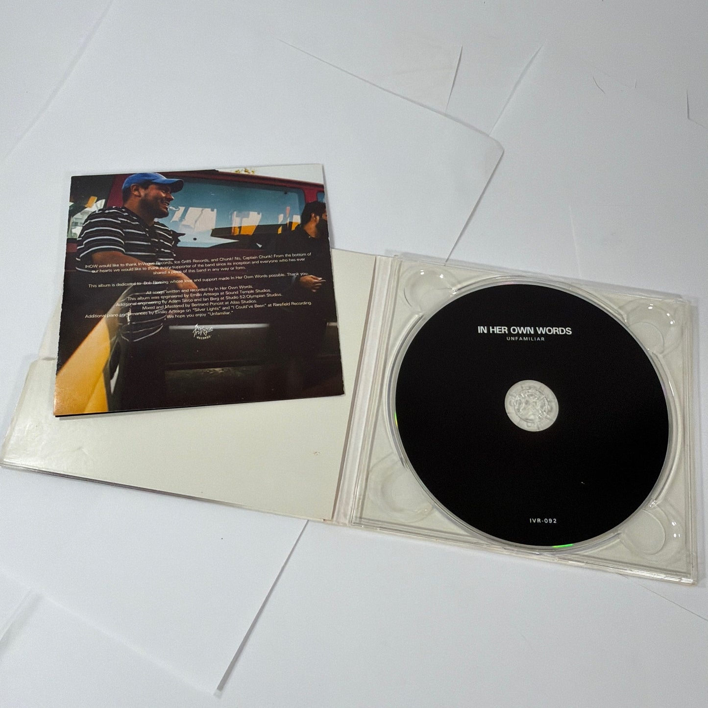 In Her Own Words – Unfamiliar CD 2016 Invogue Records IVR-092