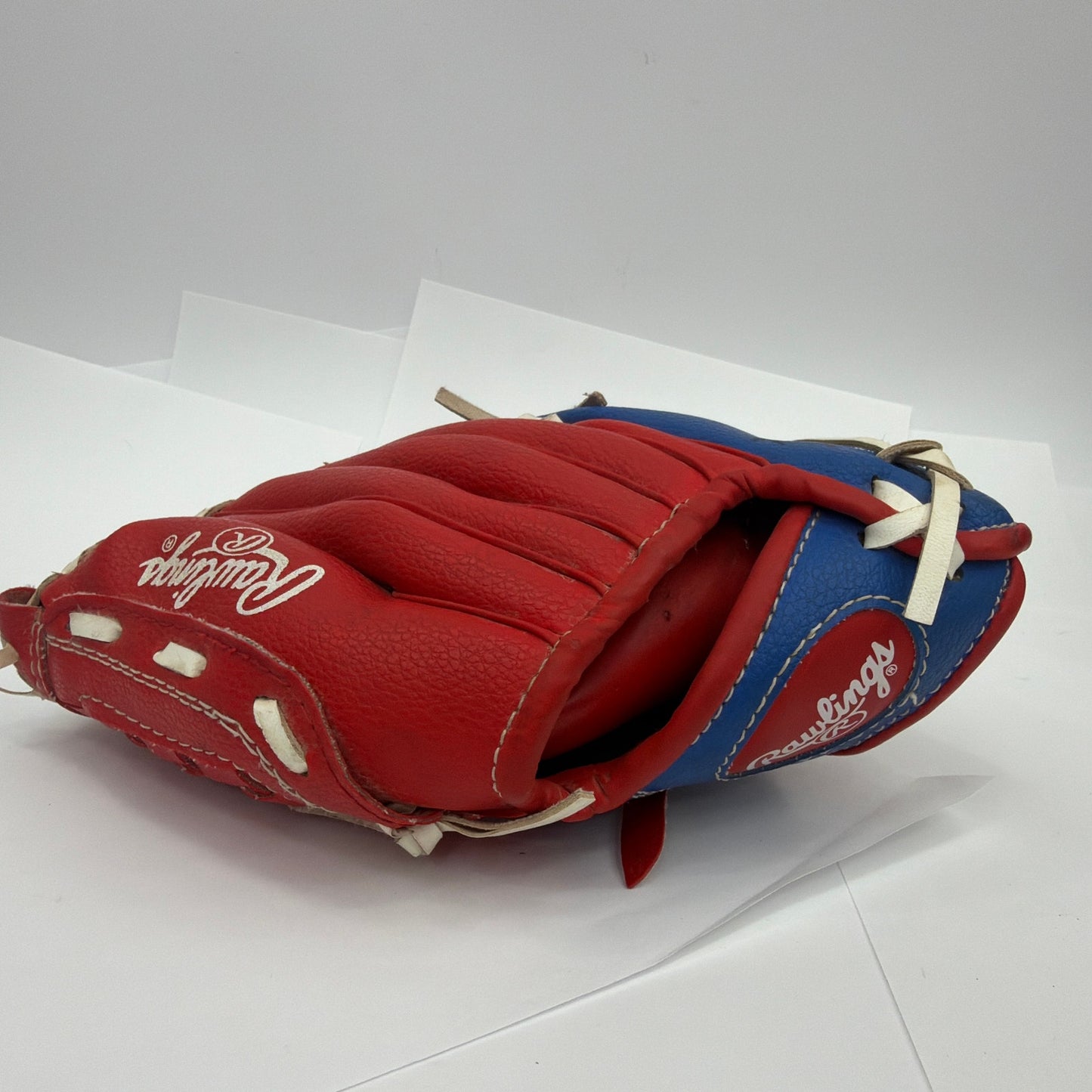 Rawlings PL19SR 9 Inch Youth Baseball Glove Red Blue