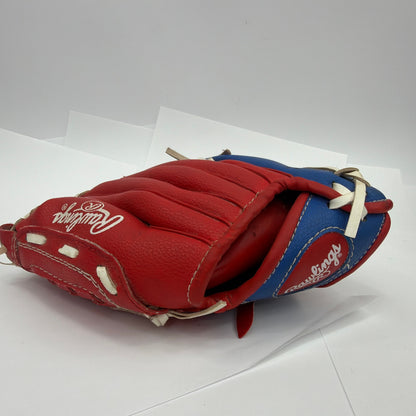 Rawlings PL19SR 9 Inch Youth Baseball Glove Red Blue