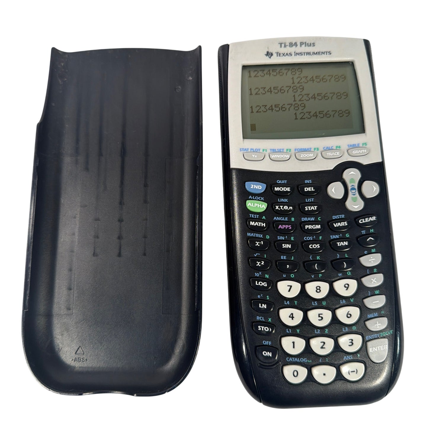 Texas Instruments TI-84 Plus Graphing Calculator Tested Working with Slide Cover
