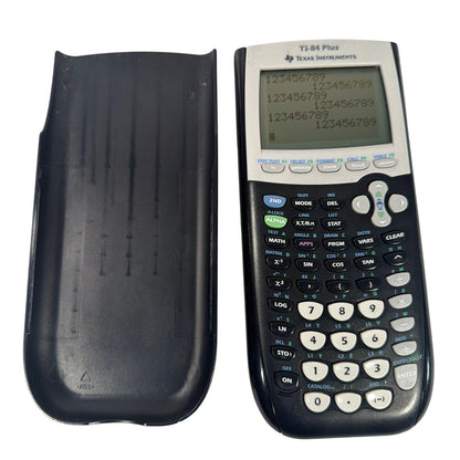 Texas Instruments TI-84 Plus Graphing Calculator Tested Working with Slide Cover