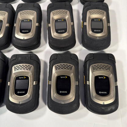 Lot of 15 Kyocera DuraMax E4255 Sprint Rugged Flip Phones Untested