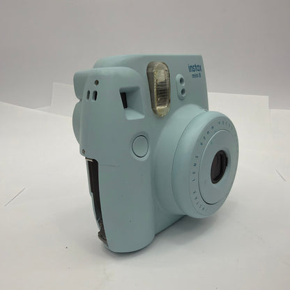 Fujifilm Instax Mini 8 Instant Film Camera Blue Tested Missing Battery Cover
