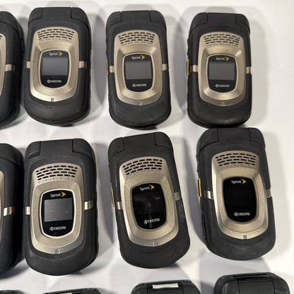 Lot of 15 Kyocera DuraMax E4255 Sprint Rugged Flip Phones Untested