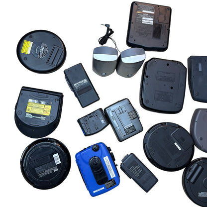 Mixed Lot Portable Audio Devices CD Players Cassette Players Sony Philips RCA