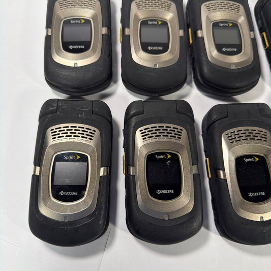 Lot of 15 Kyocera DuraMax E4255 Sprint Rugged Flip Phones Untested
