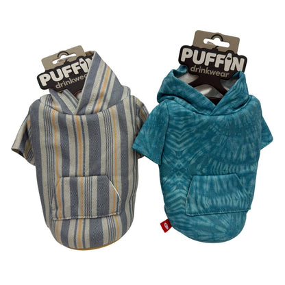 Puffin Drinkwear Beverage Parka Can Cooler 2 Pack Baja Honey Brown Crater Blue