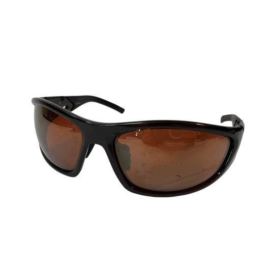 DVX Space DVX Z87-2 Black Wrap Sunglasses Orange Lens
