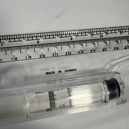30cm Clear Drafting Ruler with Protractor and Formula Tube Made in Taiwan