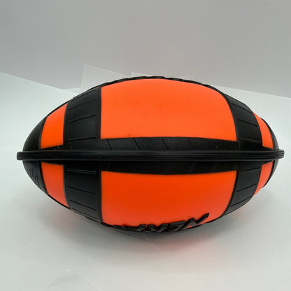 Vintage 2005 Hasbro Nerf Weather Blitz Foam Football Orange Black 9.5 Inch