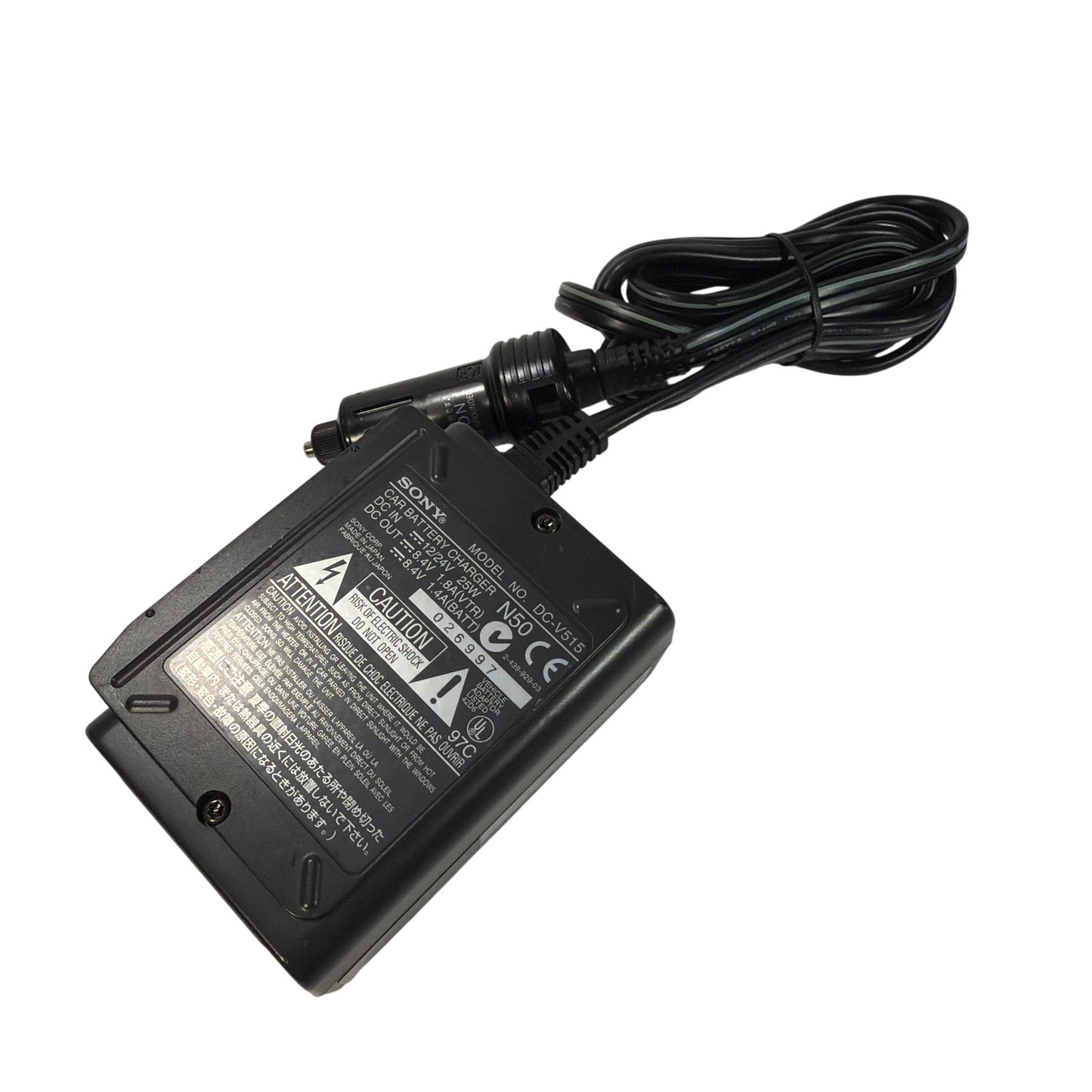 Sony DC-V515 Car Battery Charger 12/24V DC Adapter 8.4V Output Tested Working