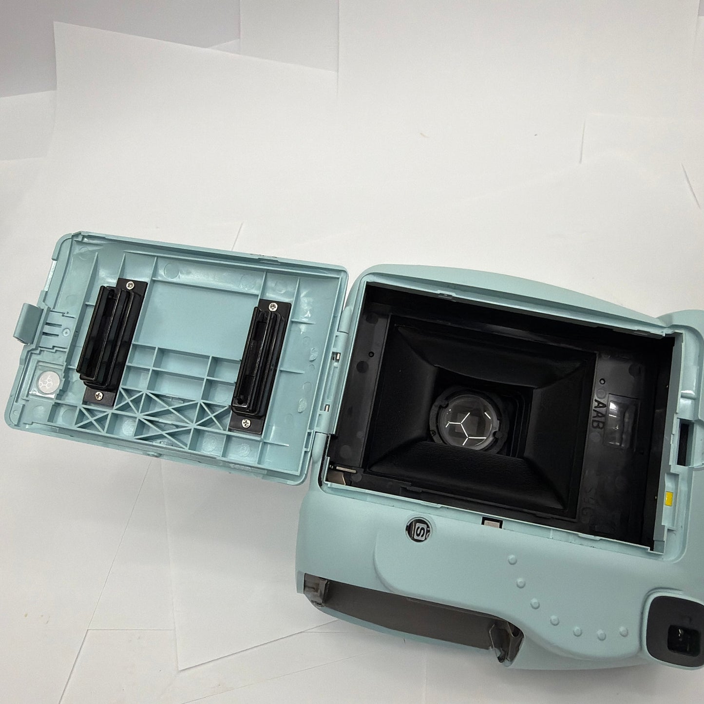 Fujifilm Instax Mini 8 Instant Film Camera Blue Tested Missing Battery Cover