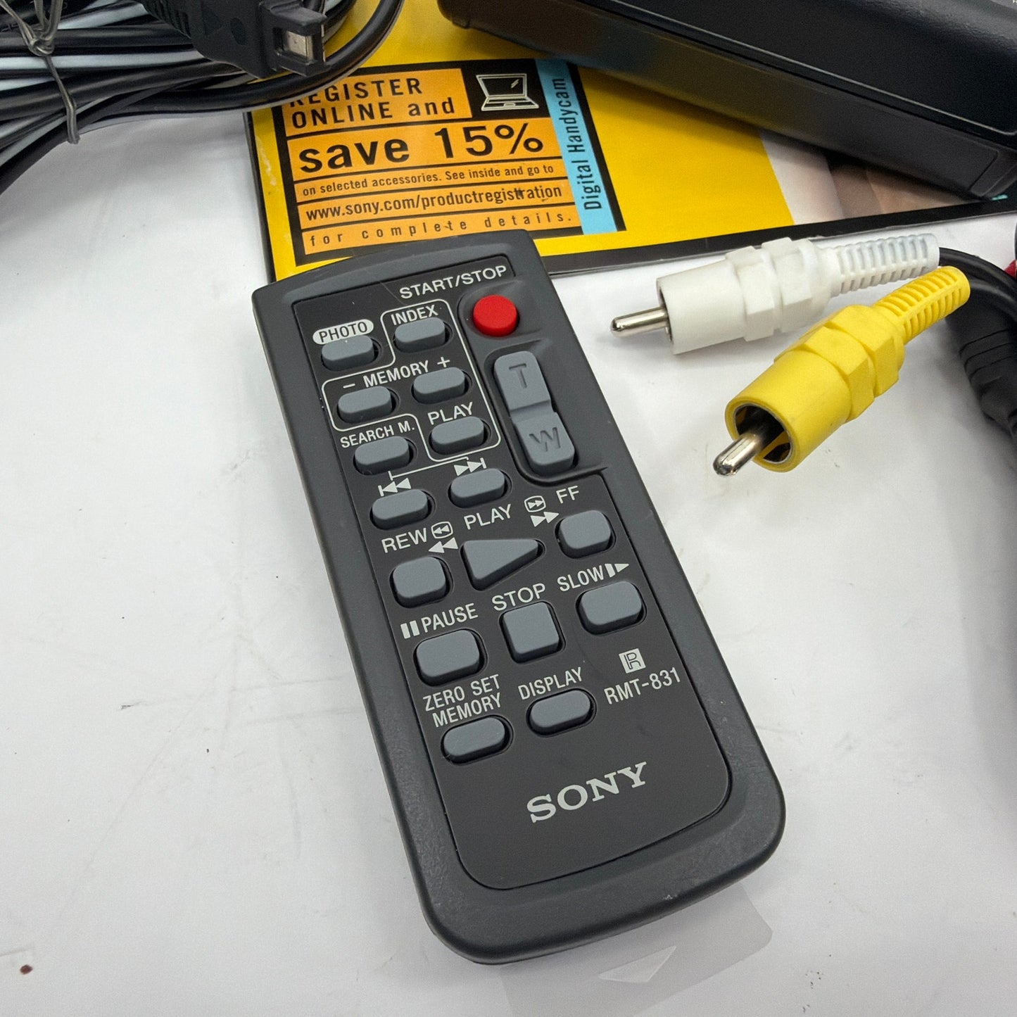 Sony Handycam DCR-HC32/HC42 Accessories Lot AC-L25B Adapter RMT-831 Remote Dock