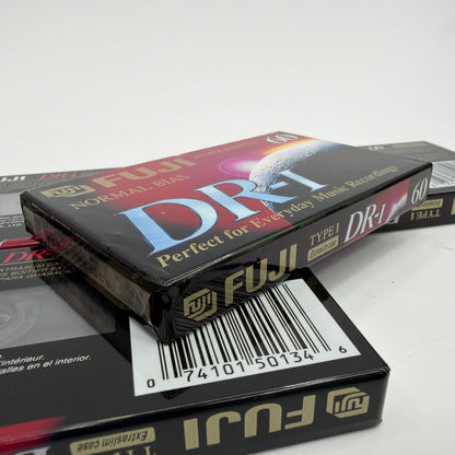Lot of 5 Fuji DR-I 60 Type I Normal Bias Audio Cassette Tapes Sealed