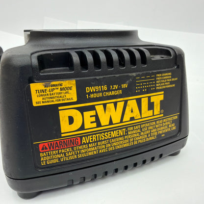 DeWalt DW9116 7.2V-18V 1 Hour Battery Charger Tested Working