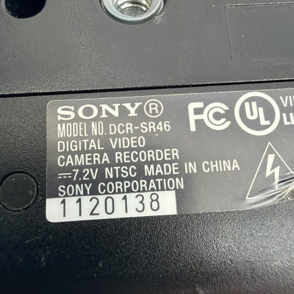 Sony Handycam DCR-SR46 Hybrid HDD Camcorder 40x Carl Zeiss Tested w/ Charger
