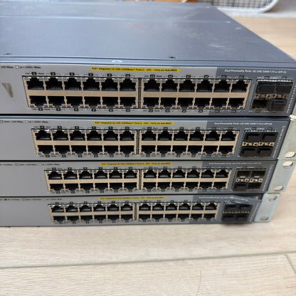 Lot of 4 HP 2920-24G PoE+ J9727A 24-Port Gigabit Switches