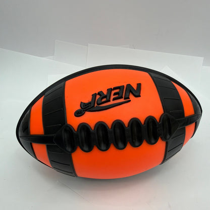 Vintage 2005 Hasbro Nerf Weather Blitz Foam Football Orange Black 9.5 Inch
