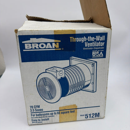 Broan 512M-B 512M 70 CFM Through-the-Wall Ventilator Exhaust Fan Kit