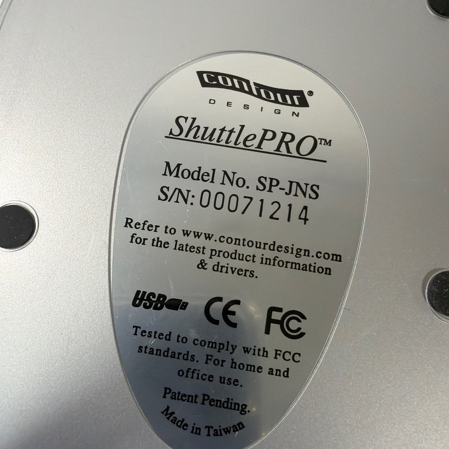 Contour Design ShuttlePRO SP-JNS USB Jog Shuttle Editing Controller Silver
