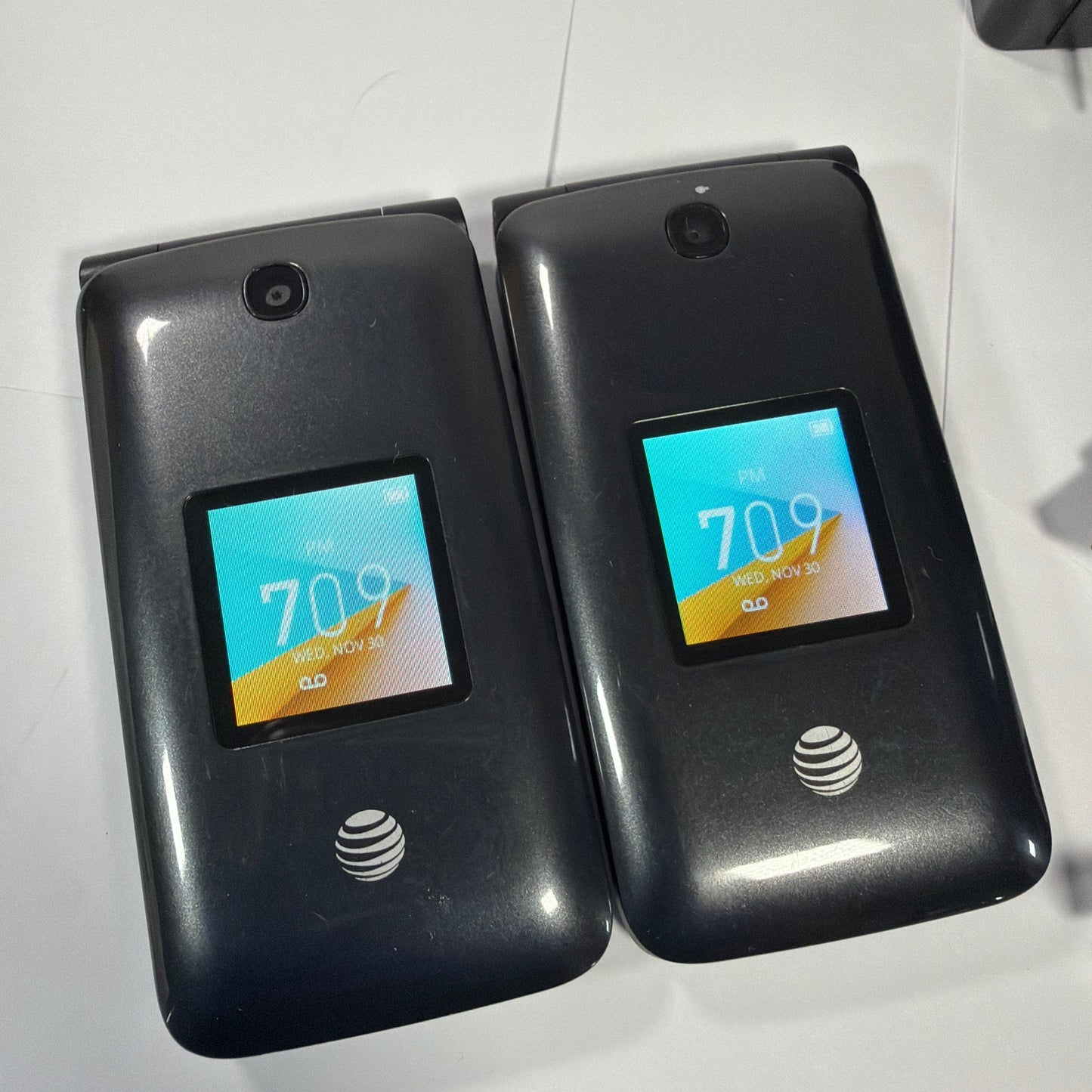 Alcatel Cingular Flip 2 4044O AT&T Flip Phones Lot of 2 With Chargers