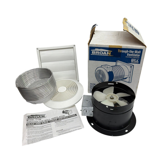 Broan 512M-B 512M 70 CFM Through-the-Wall Ventilator Exhaust Fan Kit