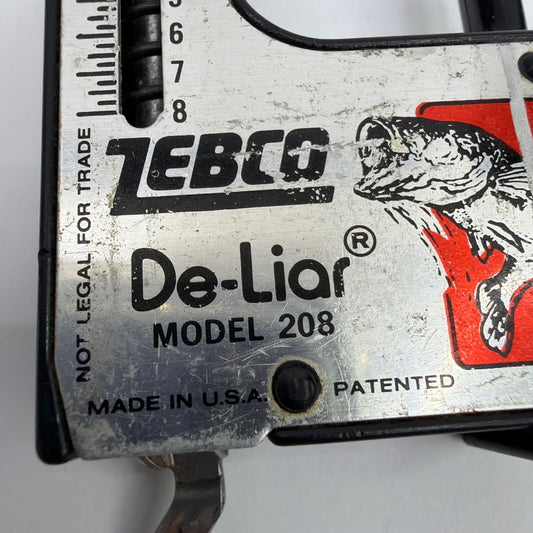 Vintage Zebco De-Liar Model 208 Fish Scale Tape Measure Made in USA