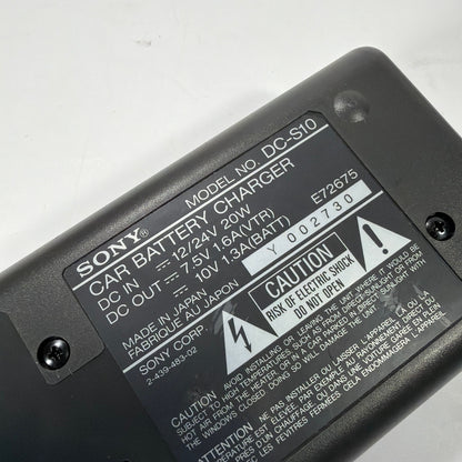 Sony DC-S10 Car Battery Charger for Video8 8mm Camcorders Tested Working