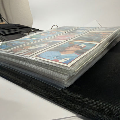 250+ Vintage Baseball Cards Lot in PenTab PRO Binder Topps Bowman O-Pee-Chee