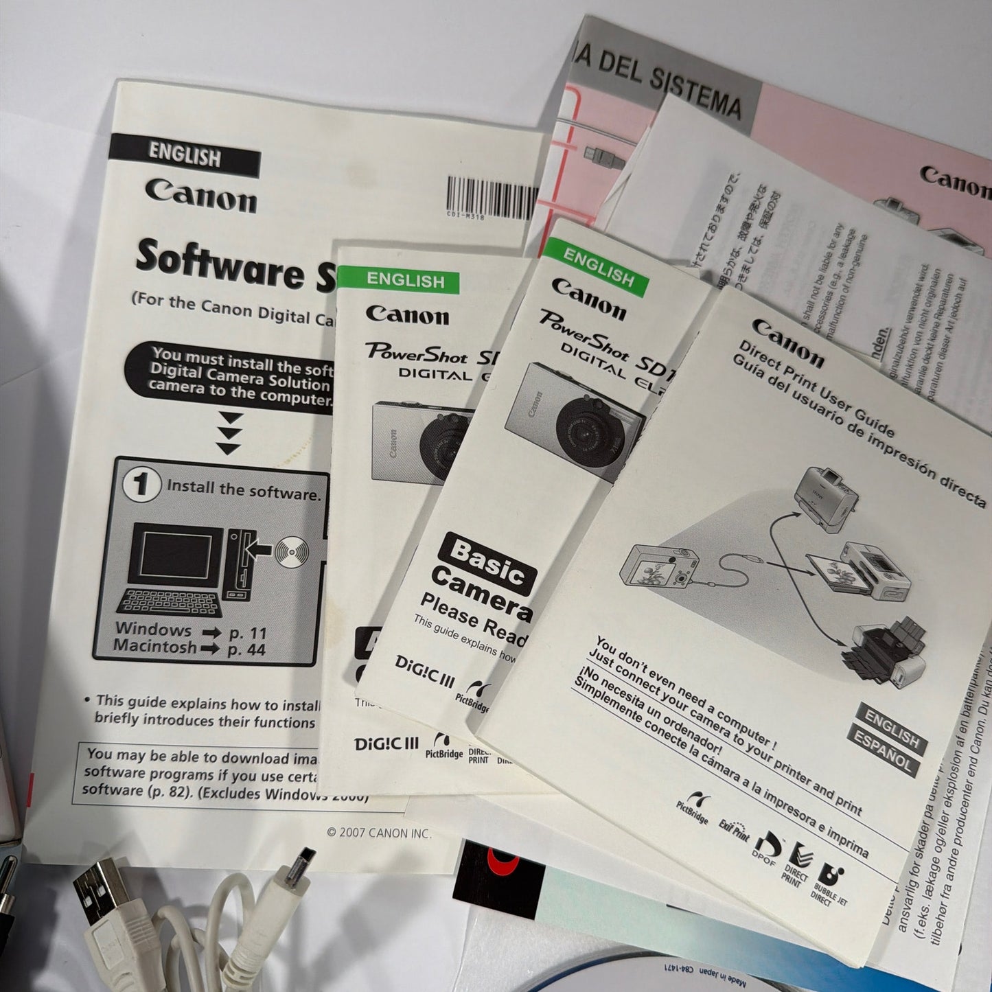 Canon PowerShot SD1000 Digital ELPH 7.1MP Silver Camera Tested Working