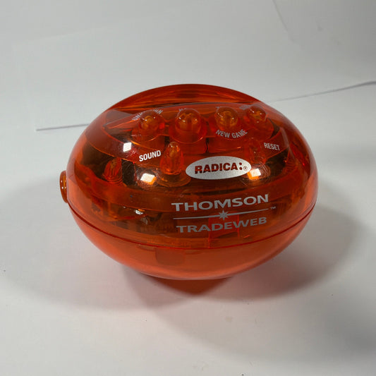 Radica 20Q 20 Questions Handheld Electronic Game Thomson Tradeweb Orange Tested
