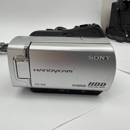 Sony Handycam DCR-SR46 Hybrid HDD Camcorder 40x Carl Zeiss Tested w/ Charger