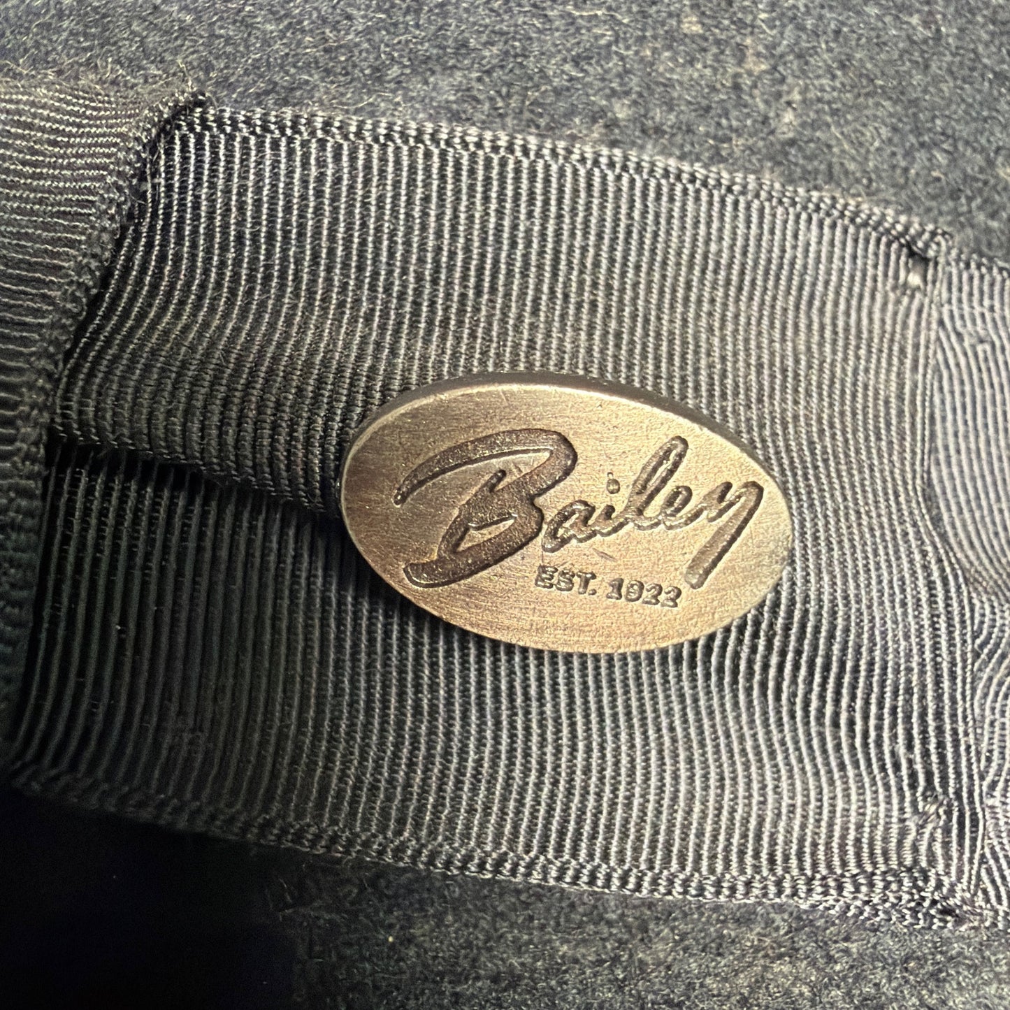Bailey of Hollywood Black Wool Felt Fedora Hat XL Made in USA