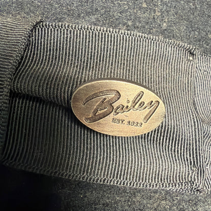 Bailey of Hollywood Black Wool Felt Fedora Hat XL Made in USA