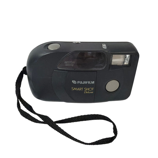 Fujifilm Smart Shot Deluxe 35mm Point & Shoot Film Camera Black Tested