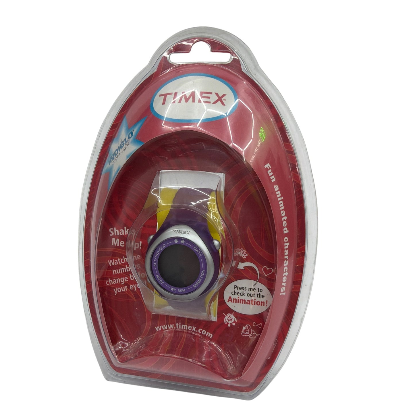 Timex Kids Digital Indiglo Animated Characters Watch T79141 Purple NIB