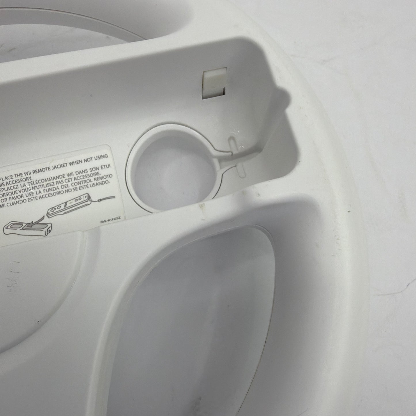 Nintendo Wii Wheel Steering Wheel Attachment RVL-024 White Blue