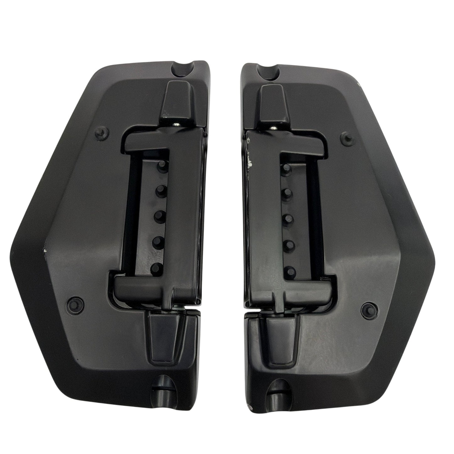 Kuryakyn 5909 Hex Mini Folding Floorboards Satin Black Pair No Adapters