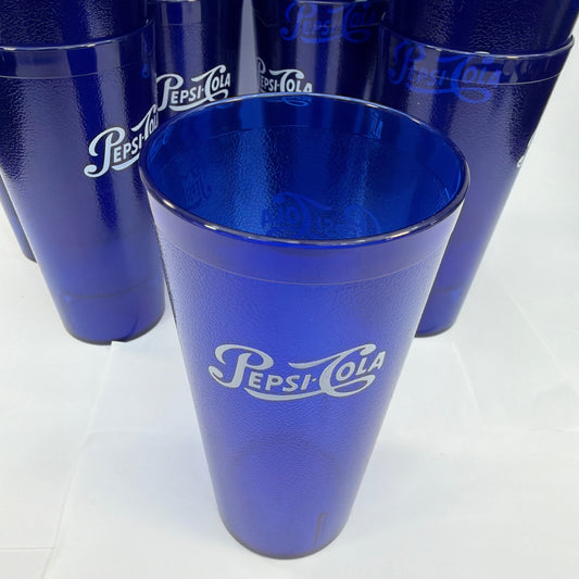 Lot of 35 Pepsi-Cola Blue Plastic Tumblers Carlisle 5224 Approx 7in