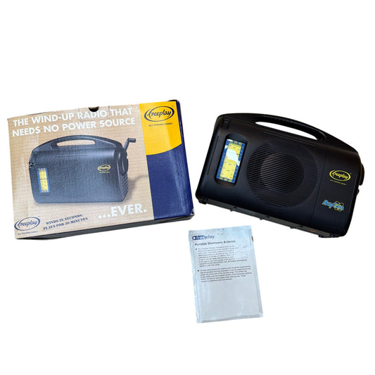 BayGen Freeplay Wind-Up Self Powered AM/FM/SW Radio with Box and Antenna