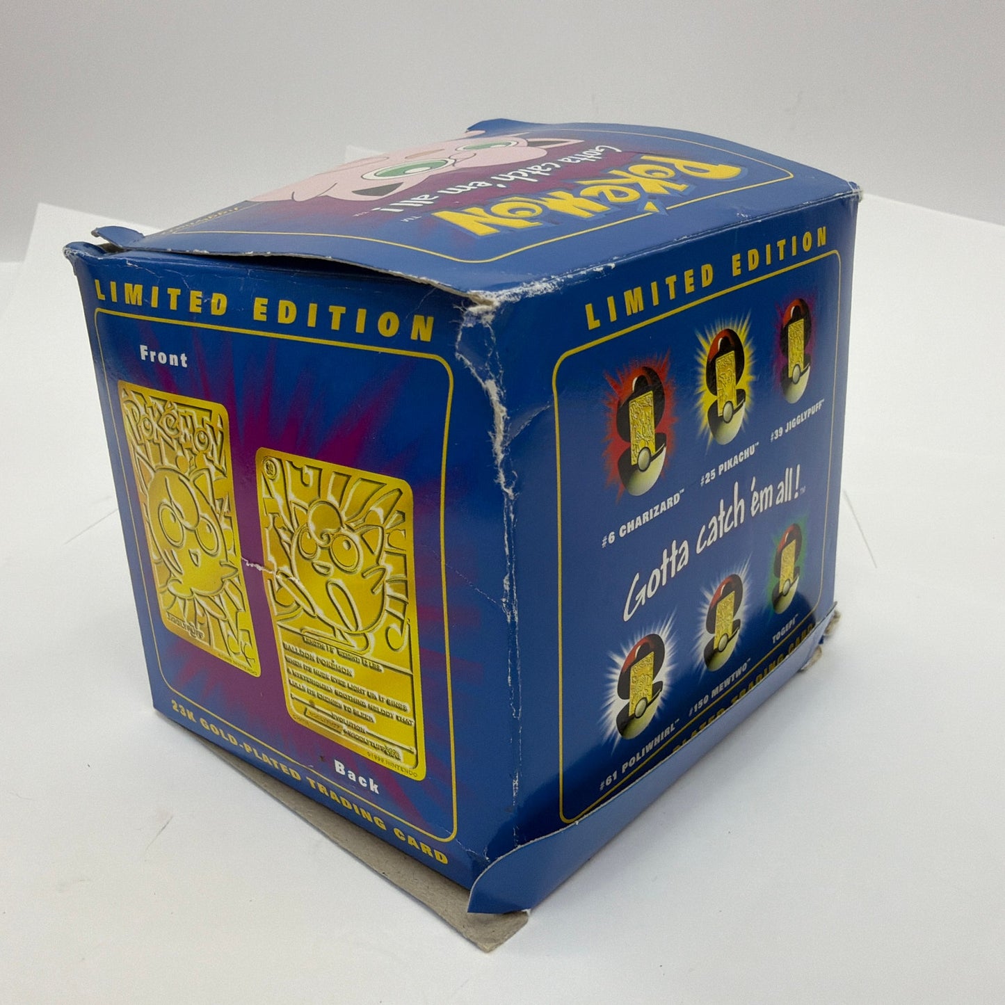 1999 Pokémon Burger King Jigglypuff 23K Gold Plated Card Poké Ball Box