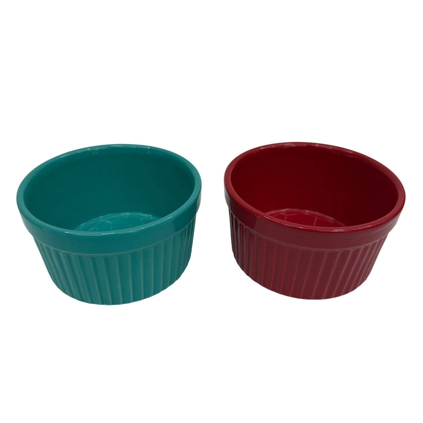The Pioneer Woman Stoneware Ramekins Set of 2 Red and Teal 3212DMT