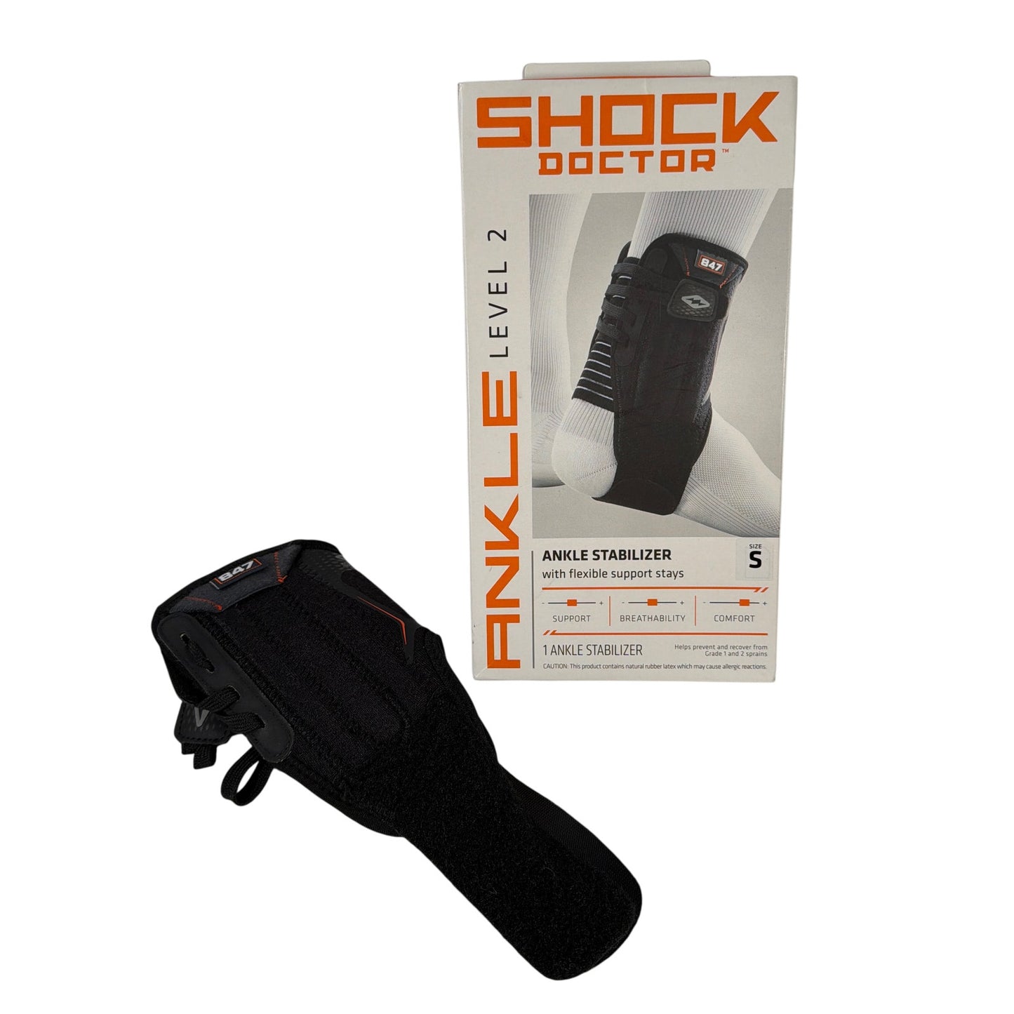 Shock Doctor 847 Ankle Stabilizer Level 2 Black Size Small